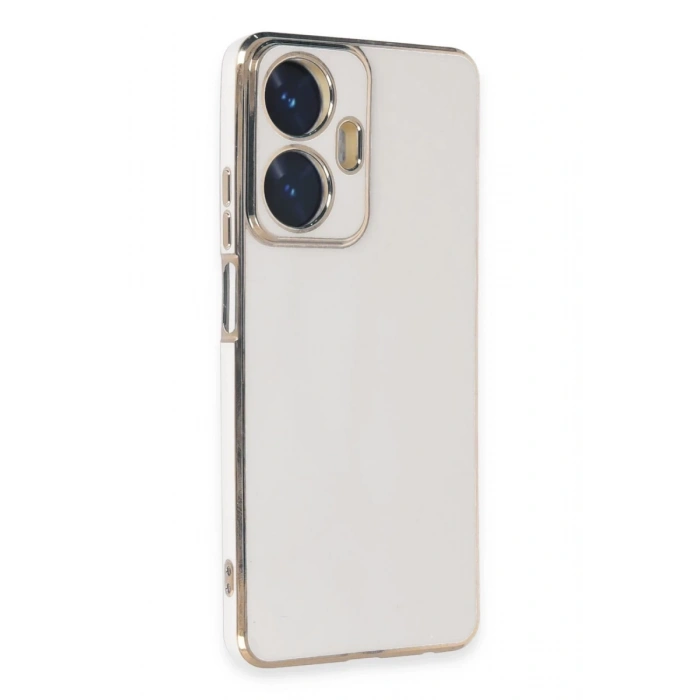 Realme C55 Uyumlu Kılıf Volet Silikon - Beyaz