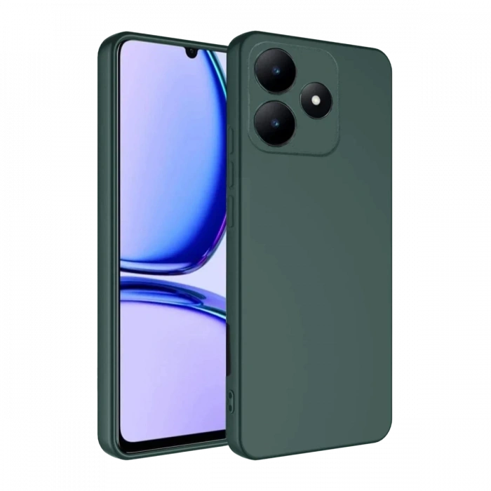 Realme C61 Kılıf First Silikon - Koyu Yeşil