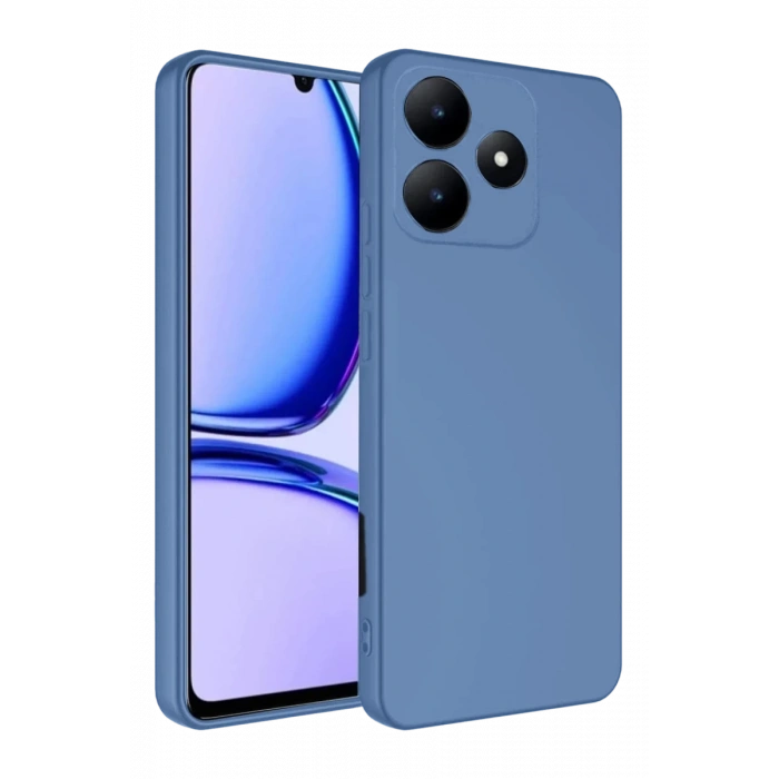 Realme C61 Kılıf First Silikon - Mavi