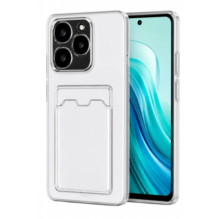 Realme C61 Kılıf Kart Şeffaf Silikon - Şeffaf