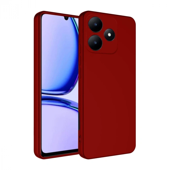 Realme C61 Uyumlu Kılıf First Silikon - Kırmızı