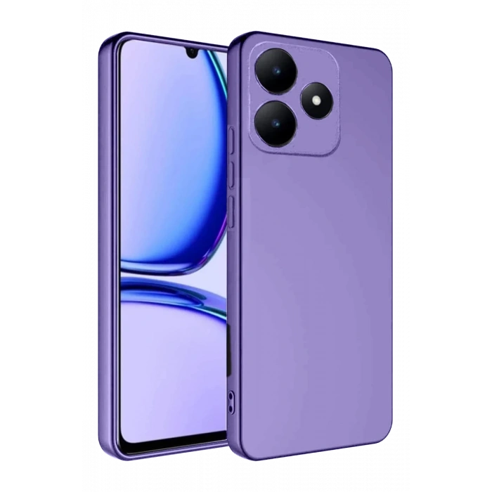 Realme C61 Uyumlu Kılıf First Silikon - Lila