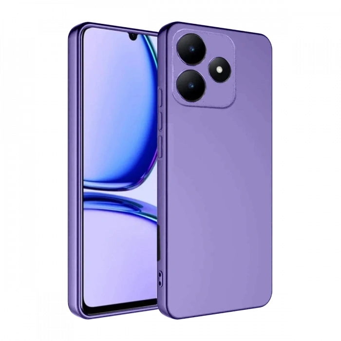 Realme C61 Uyumlu Kılıf First Silikon - Lila