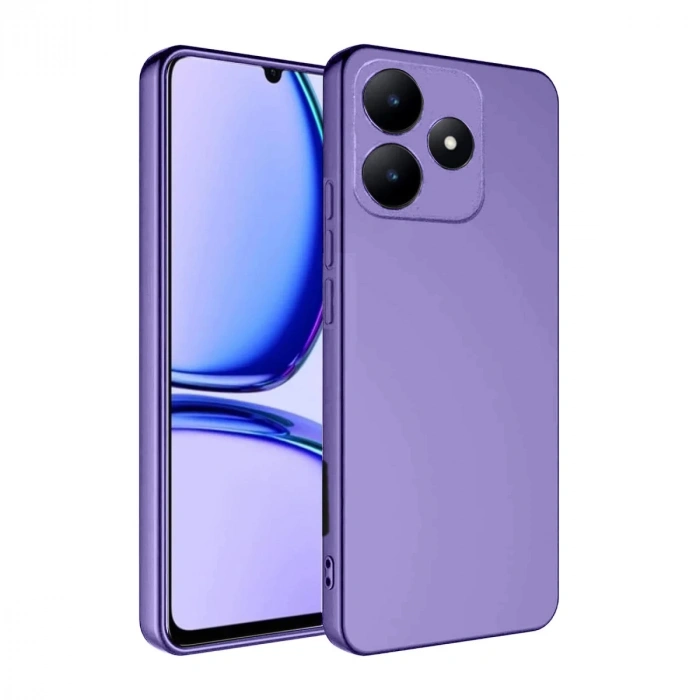 Realme C61 Uyumlu Kılıf First Silikon - Lila