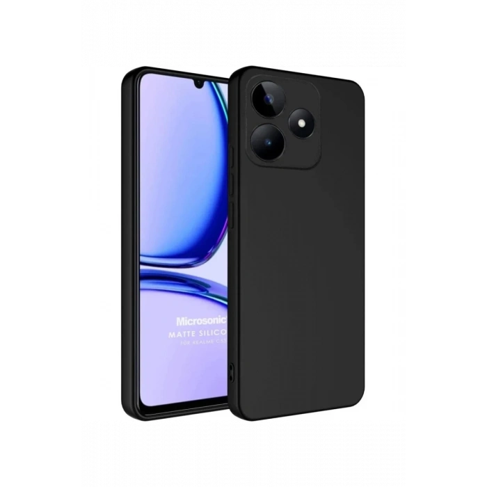 Realme C61 Uyumlu Kılıf First Silikon - Siyah