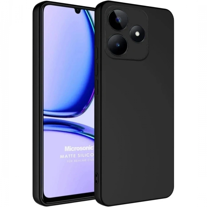 Realme C61 Uyumlu Kılıf First Silikon - Siyah
