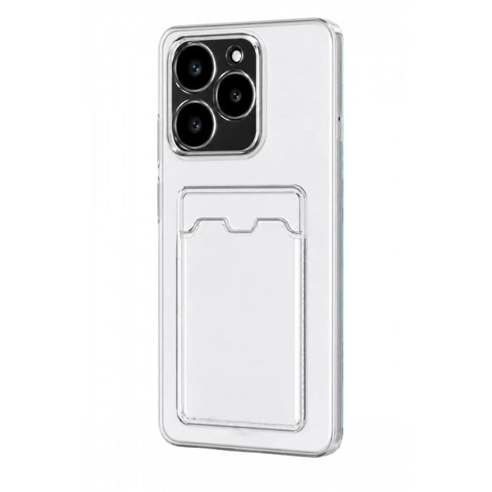 Realme C61 Uyumlu Kılıf Kart Şeffaf Silikon - Şeffaf