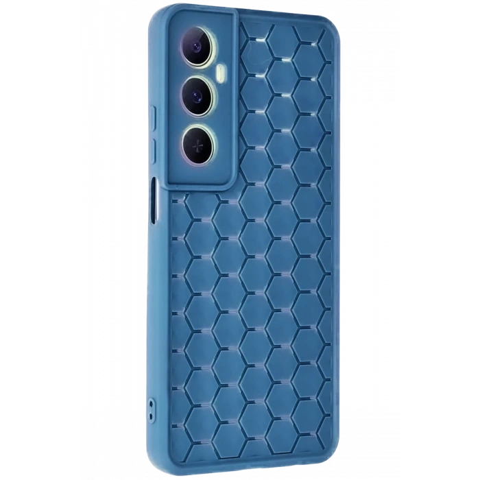 Realme C65 Kılıf Petek Silikon Kapak - Mavi