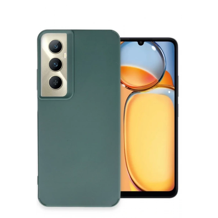 Realme C65 Kılıf Petro Silikon - Koyu Yeşil