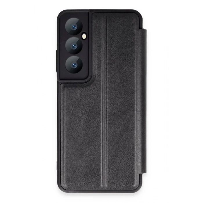 Realme C65 Uyumlu Kılıf Flip Cover - Siyah