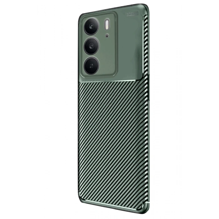 Realme C75 4G Auto Focus Karbon Kapak - Koyu Yeşil