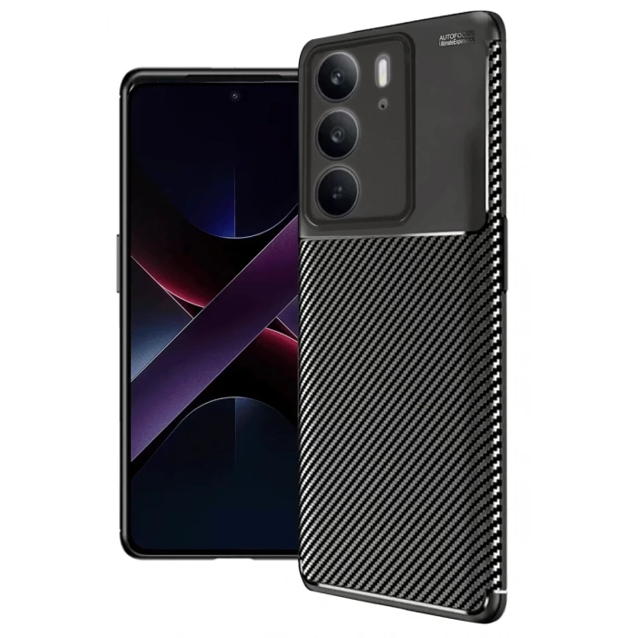 Realme C75 4G Auto Focus Karbon Kapak - Siyah