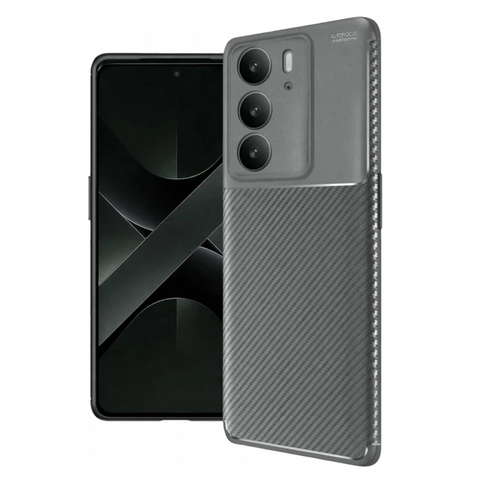 Realme C75 4G Uyumlu Auto Focus Karbon Kapak - Gri