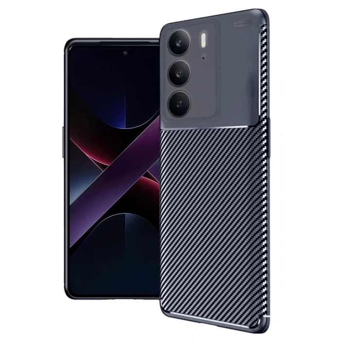 Realme C75 4G Uyumlu Auto Focus Karbon Kapak - Lacivert