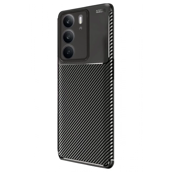 Realme C75 4G Uyumlu Auto Focus Karbon Kapak - Siyah