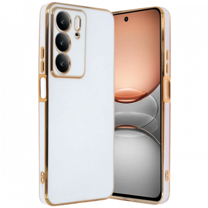 Realme C75 4G Uyumlu Kılıf Volet Silikon - Beyaz