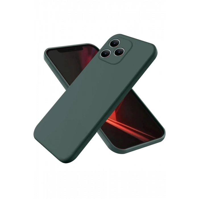 Realme Note 50 4G Kılıf First Silikon - Koyu Yeşil