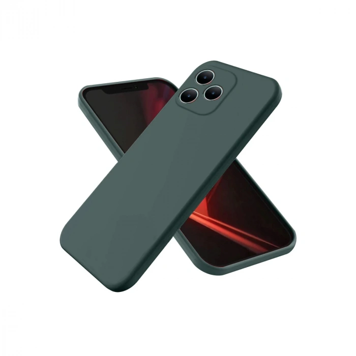 Realme Note 50 4G Kılıf First Silikon - Koyu Yeşil