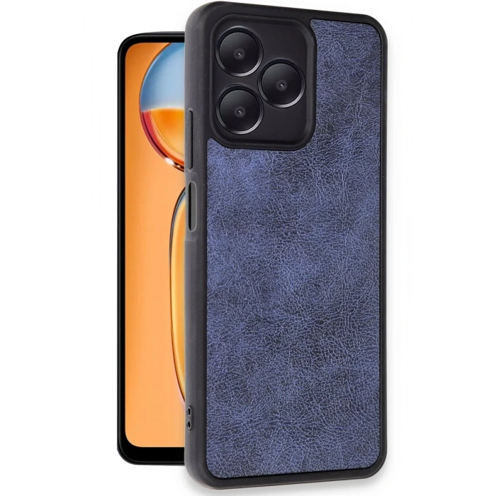 Realme Note 50 4G Uyumlu Kılıf Aras Deri Kapak - Lacivert