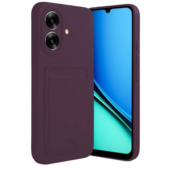 Realme Note 60 Uyumlu Kelvin Kartvizitli Silikon - Derin Mor