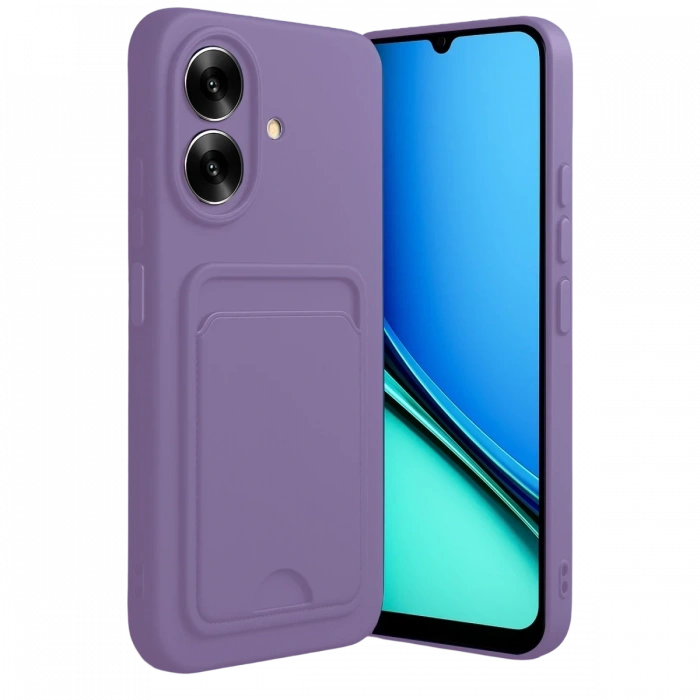 Realme Note 60 Uyumlu Kelvin Kartvizitli Silikon - Lila