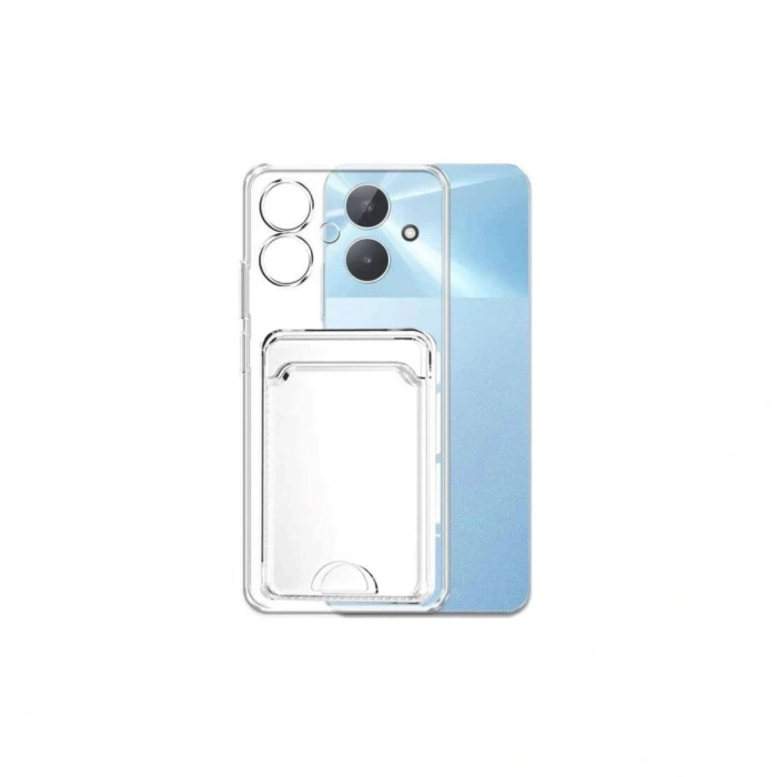 Realme Note 60 Uyumlu Kılıf Kart Şeffaf Silikon - Şeffaf