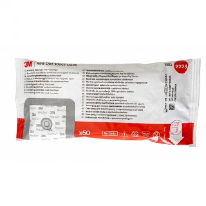RED DOT 2228 Köpük EKG Elektrodu - 4cm x 3,3cm - 50li