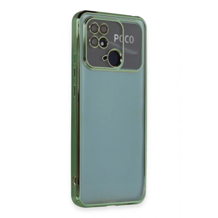 Xiaomi Redmi 10C Kılıf Lensli Silikon - Yeşil