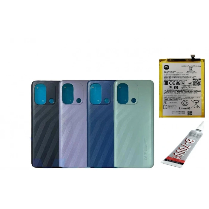 REDMİ 12C Uyumlu ARKA BATARYA KAPAĞI ,BATARYA VE B7000 YA