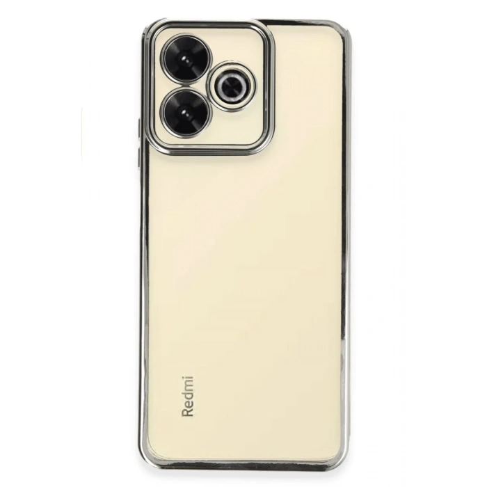 Xiaomi Redmi 13 4G Kılıf Lensli Silikon - Gümüş