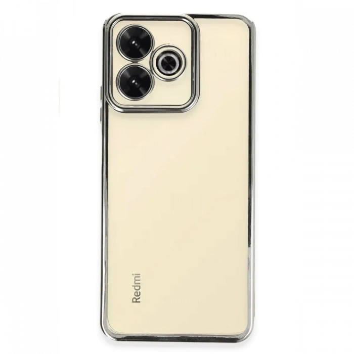 Xiaomi Redmi 13 4G Kılıf Lensli Silikon - Gümüş