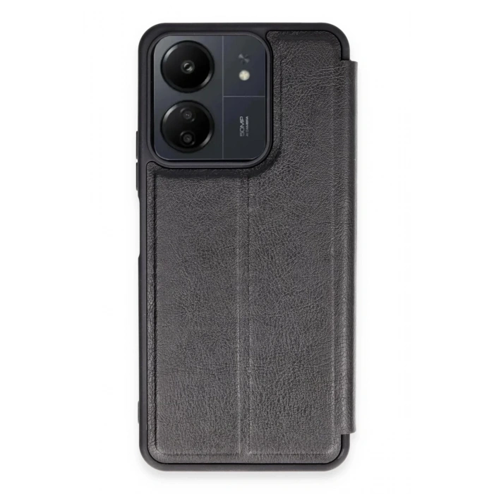 Xiaomi Redmi 13C Kılıf Flip Cover - Siyah