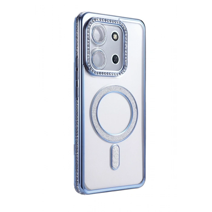 Xiaomi Redmi 15C 4G Joke Simli Magneticsafe Kılıf - Mavi