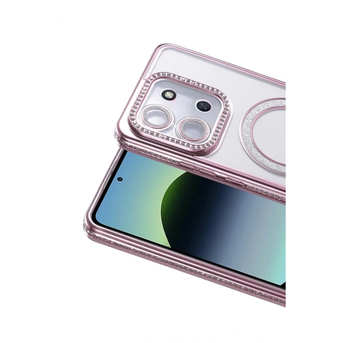 Xiaomi Redmi 15C 4G Joke Simli Magneticsafe Kılıf - Pembe
