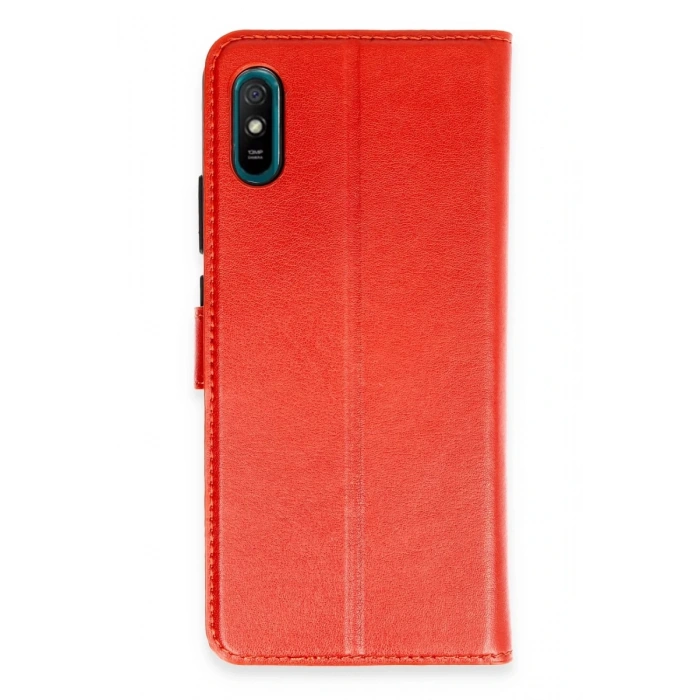 Xiaomi Redmi 9A Kılıf Trend S Plus Kapaklı Kılıf - Kırmızı