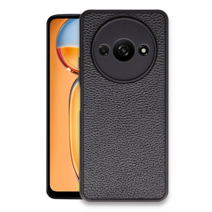 Xiaomi Redmi A3 4G Kılıf Aras Deri Kapak - Siyah