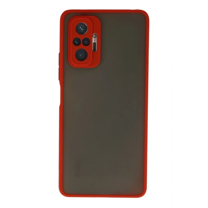 Xiaomi Redmi Note 10 Pro Kılıf Montreal Silikon Kapak - Kırmızı