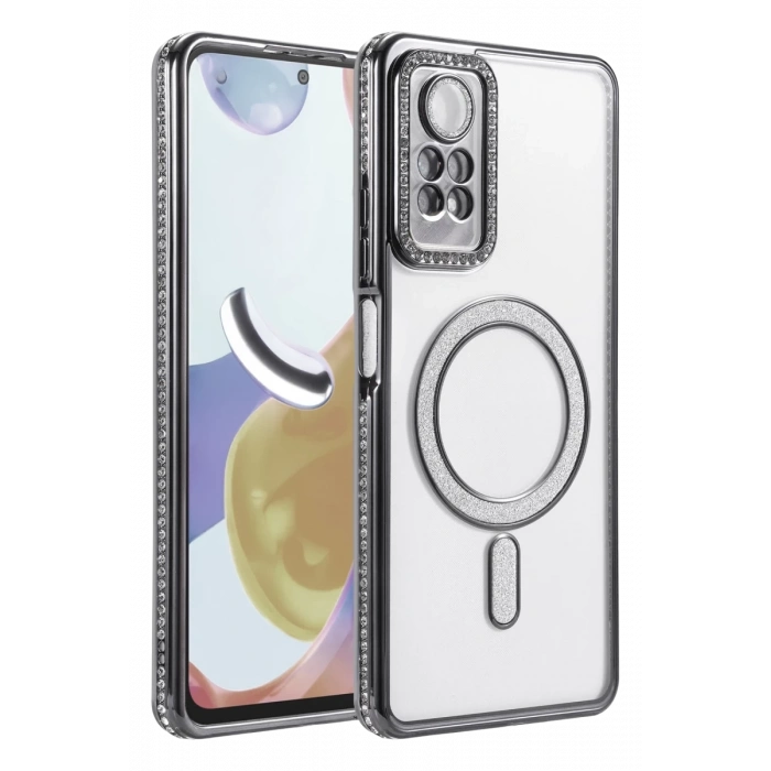 Xiaomi Redmi Note 12 Pro 4G Joke Simli Magneticsafe Kılıf - Siyah