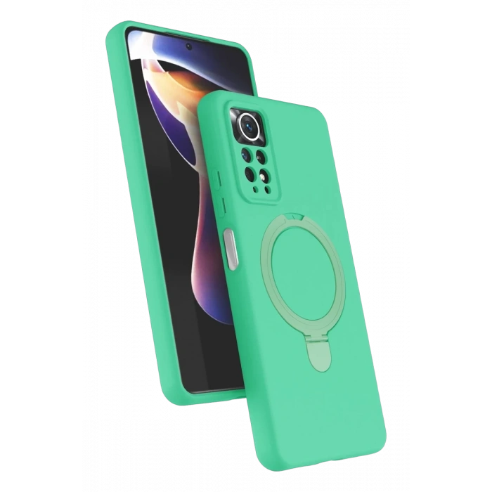 Xiaomi Redmi Note 12 Pro 4G Regal Magsafe Standlı Kapak - Yeşil