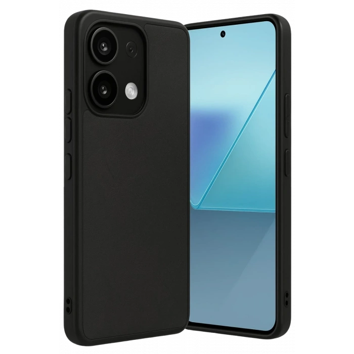 Xiaomi Redmi Note 13 4G Kılıf Aras Deri Kapak - Siyah