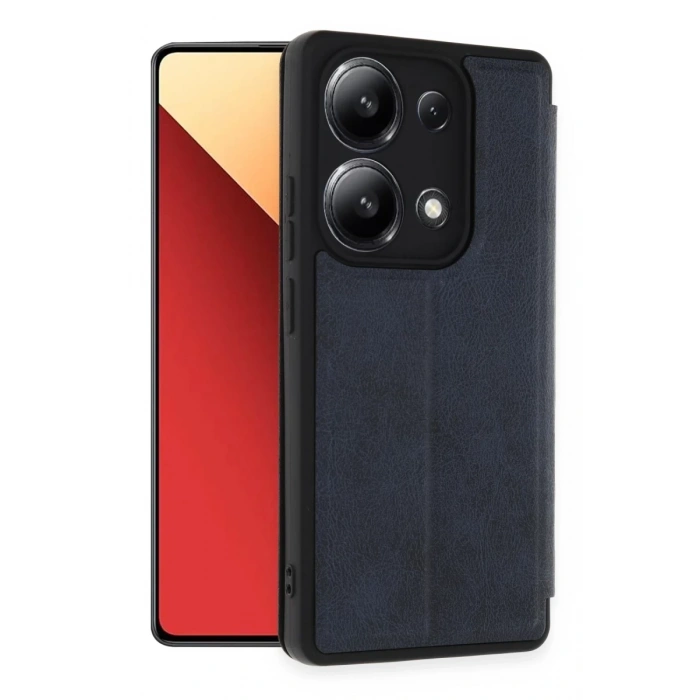 Xiaomi Redmi Note 13 4G Kılıf Flip Cover - Lacivert