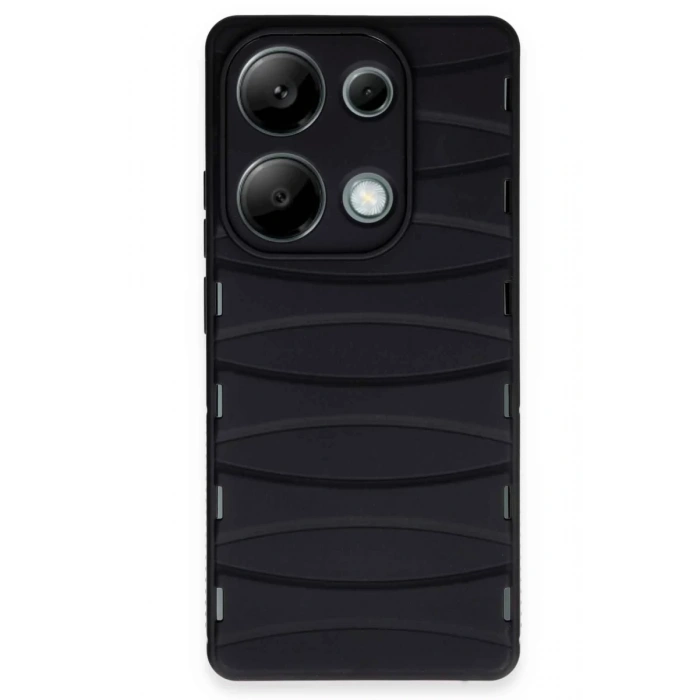 Xiaomi Redmi Note 13 Pro 4G Kılıf Bibercas Silikon Kapak - Siyah