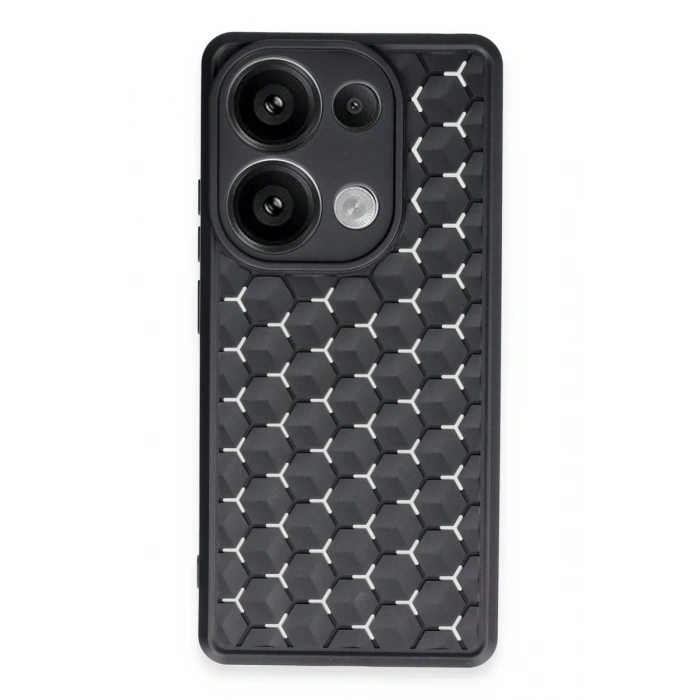 Xiaomi Redmi Note 13 Pro 4G Kılıf Petek Silikon Kapak - Siyah