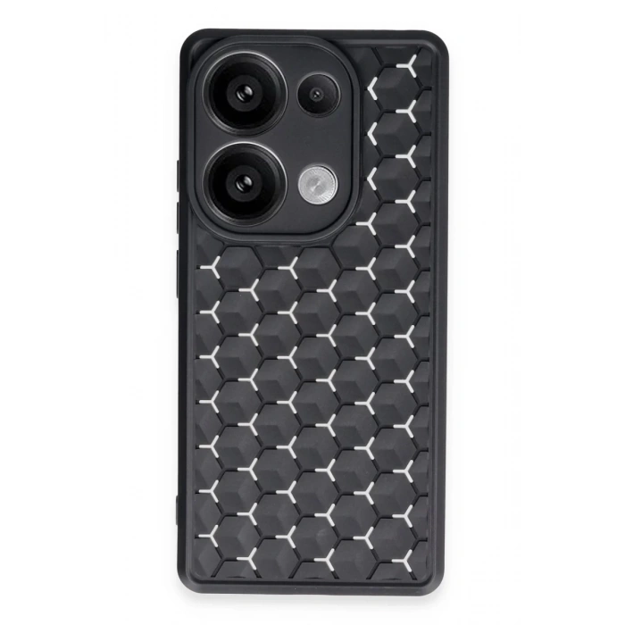 Xiaomi Redmi Note 13 Pro 5G Kılıf Petek Silikon Kapak - Siyah