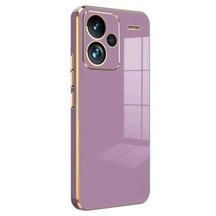 Redmi Note 13 Pro Plus Kılıf Volet Silikon - Mor
