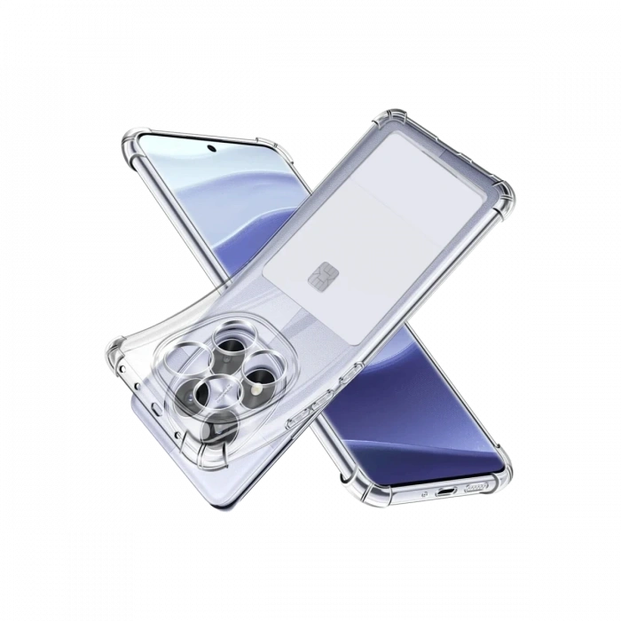 Xiaomi Redmi Note 14 Pro 4G Kılıf Kart Şeffaf Silikon - Şeffaf
