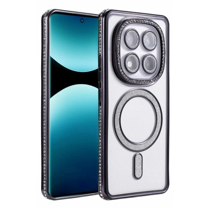 Xiaomi Redmi Note 15 4G Joke Simli Magneticsafe Kılıf - Siyah