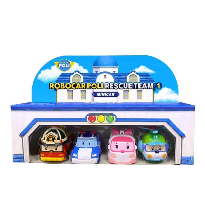 Robocar Poli Mini Kasabanın Kurtarma Araçları 4lü