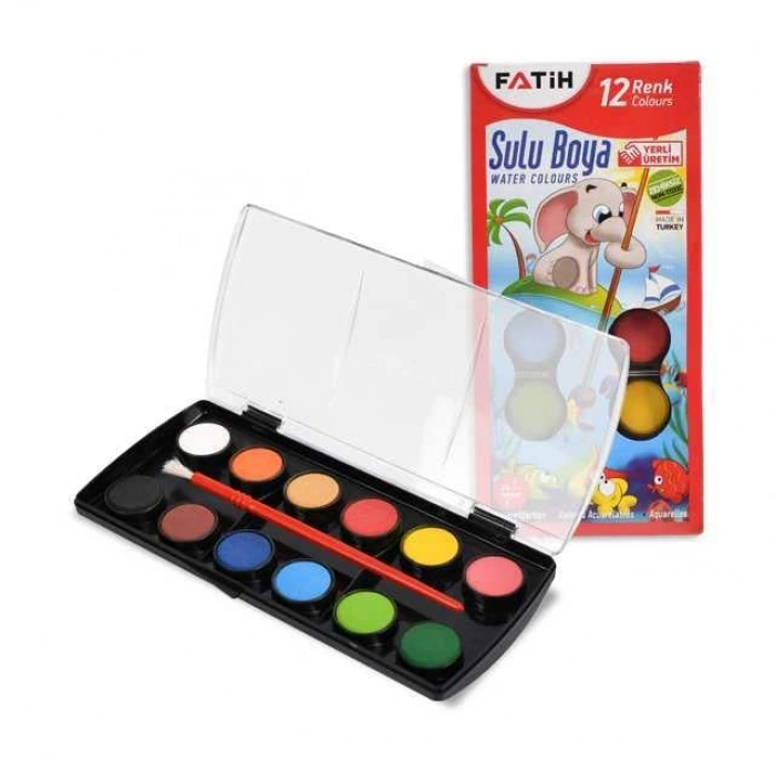 S-12 Sulu Boya 12 Renk 1 Adet