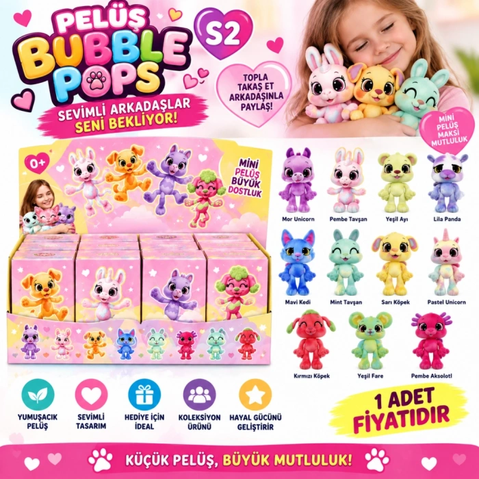 S03006002 PELUŞ BUBBLE POPS S2 12A 6D   (adet fiyatıdır)